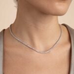 Gleam Tennis Chain Necklace in Silver - Image 2